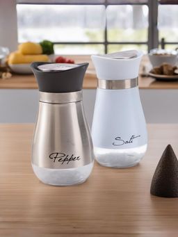 The Better Home - Tbh Salt and Pepper Shaker White & Silver