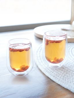 The Better Home - Colored Double Walled Cup Pink Pack of 2