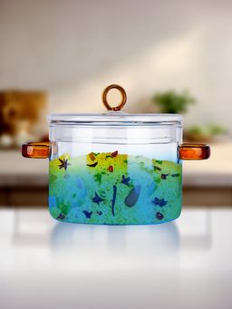 The Better Home - Borosilicate Pot Blue