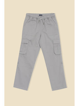 Allen Solly - Boys Grey Regular Fit Solid Trousers