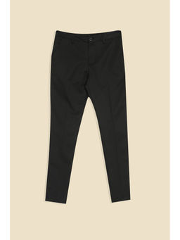 Allen Solly - Boys Black Slim Fit Solid Trousers