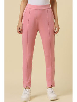 Allen Solly - Women Pink Regular Fit Solid Casual Trousers