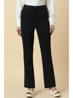 Allen Solly - Women Black Regular Fit Solid Formal Trousers