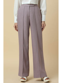 Allen Solly - Women Lilac Regular Fit Textured Formal Trousers
