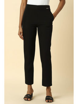 Allen Solly - Women Black Regular Fit Solid Formal Trousers