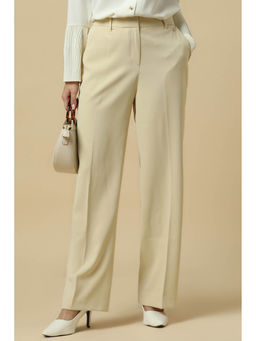 Allen Solly - Women Beige Regular Fit Solid Formal Trousers