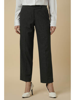 Allen Solly - Women Grey Regular Fit Textured Formal Trousers