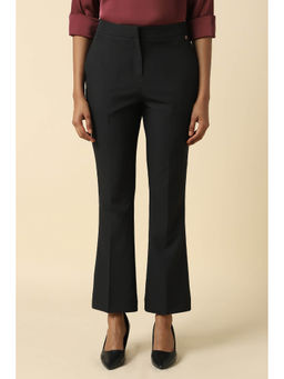 Allen Solly - Women Black Regular Fit Solid Formal Trousers