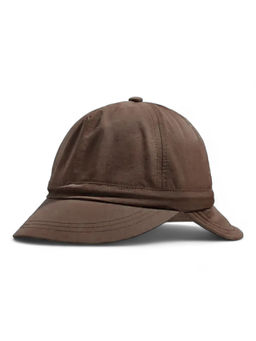 CHOKORE - Men Brown Nylon Double Brim Baseball Cap