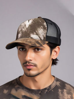 CHOKORE - Men Brown Tie-Dyed Mesh Baseball Cap