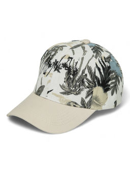 CHOKORE - Men Beige Beach Tropical Style Leaf Print Baseball Cap