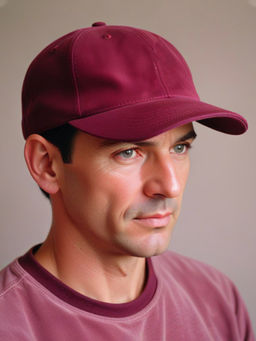 CHOKORE - Men Maroon Solid Structured Suede Baseball Cap