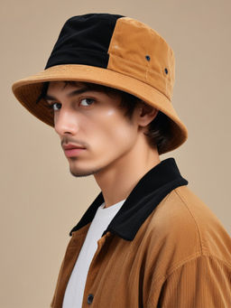 CHOKORE - Men Brown Double Tone Reversible Trendy Cotton Bucket Hat