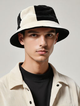 CHOKORE - Men White Double Tone Reversible Trendy Cotton Bucket Hat