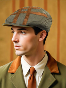 CHOKORE - Men Green Solid Denim Ivy Cap