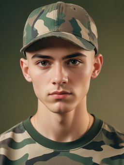 CHOKORE - Men Green Versatile Camouflage Design Casual Cap