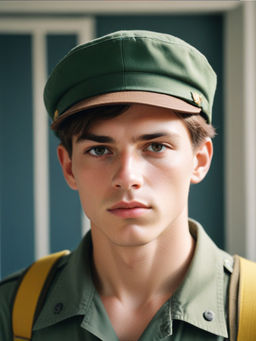 CHOKORE - Men Green Breathable Flat Top Cap