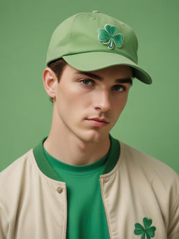 CHOKORE - Men Green Three-Leaf Clover Baseball Cap