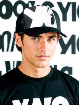 CHOKORE - Men Black Yo! Baseball Cap with Mesh Detailing