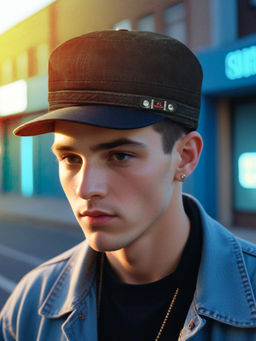 CHOKORE - Men Black Retro Washed Flat Top Cap