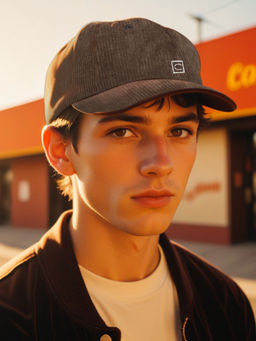 CHOKORE - Men Brown All Seasons Corduroy Baseball Cap
