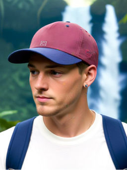 CHOKORE - Men Pink Washed Denim Baseball Cap in Dual Tone