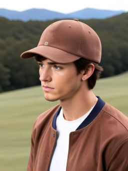 CHOKORE - Men Brown Soft Suede Baseball Cap