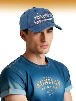 CHOKORE - Men Blue American Embroidered Baseball Cap