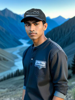 CHOKORE - Men Grey American Embroidered Baseball Cap