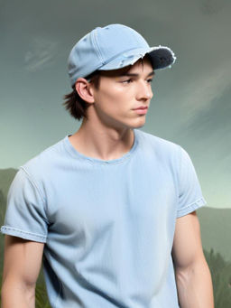 CHOKORE - Men Blue Distressed Denim Baseball Cap