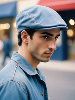 CHOKORE - Men Blue Denim Flat Ivy Cap