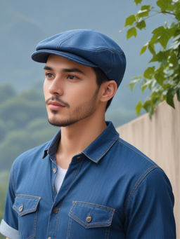 CHOKORE - Men Blue Denim Flat Ivy Cap