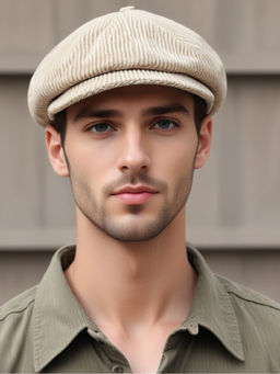 CHOKORE - Unisex Beige Flat Crown Shaped Cap