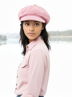 CHOKORE - Women Pink Trendy & Comfortable Corduroy Flat Cap