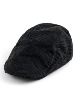 CHOKORE - Unisex Black Corduroy Flat Warm Cap