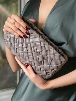 Inc.5 - Womens Grey Woven Sling Bag