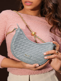 Inc.5 - Womens Blue Woven Sling Bag