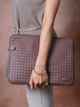Inc.5 - Womens Brown Woven Laptop Bag