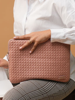 Inc.5 - Womens Pink Woven Laptop Bag