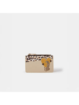 Accessorize London - Women Beige Cheetah Heart Wallet