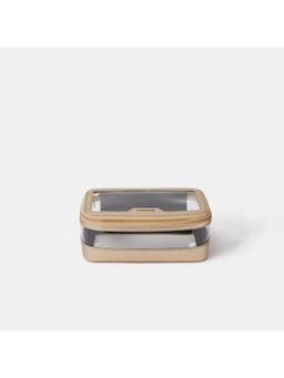 Accessorize London - Women Gold Clear Make Up Pouch