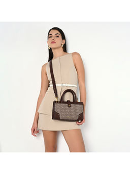 Accessorize London - Women Brown Jordi Monogram Sling Bag