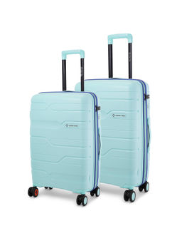 Nasher Miles - Blue Cannes Hard Sided Polypropylene Cabin Luggage Bags (Pack of 2)
