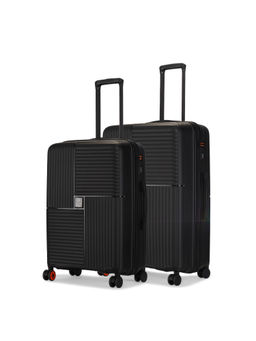 Nasher Miles - Black Singapore Hard Sided Polypropylene Cabin Luggage Bags (Pack of 2)