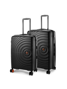 Nasher Miles - Black Seattle Hard Sided Polypropylene Cabin Luggage Bags (Pack of 2)