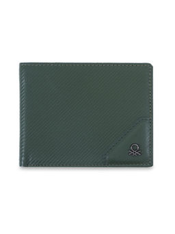 United Colors of Benetton - Men Louth Olive Bi-Fold Leather Wallet