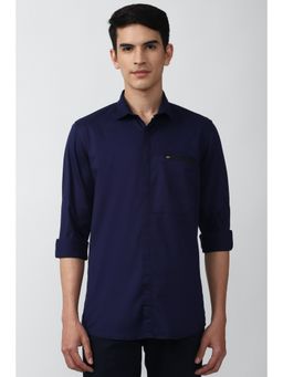 Peter England - Men Blue Slim Fit Casual Shirts