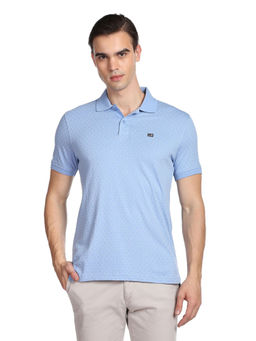 Arrow Sports - Geometric Print Cotton Polo Shirt