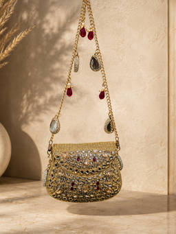 Adwita - Ayca Mini Gold Bag