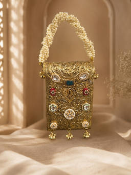 Adwita - Kundan Studed Mobile Batua Bag